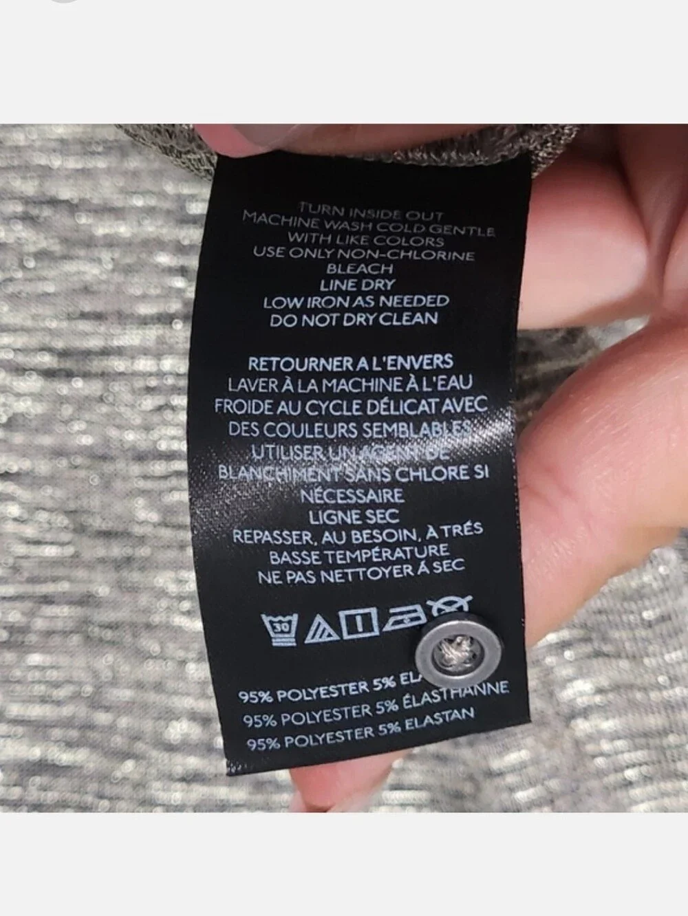 ANTHROPOLOGIE PILCRO Andie Shine Henley Top Womens Large Metallic Y2K